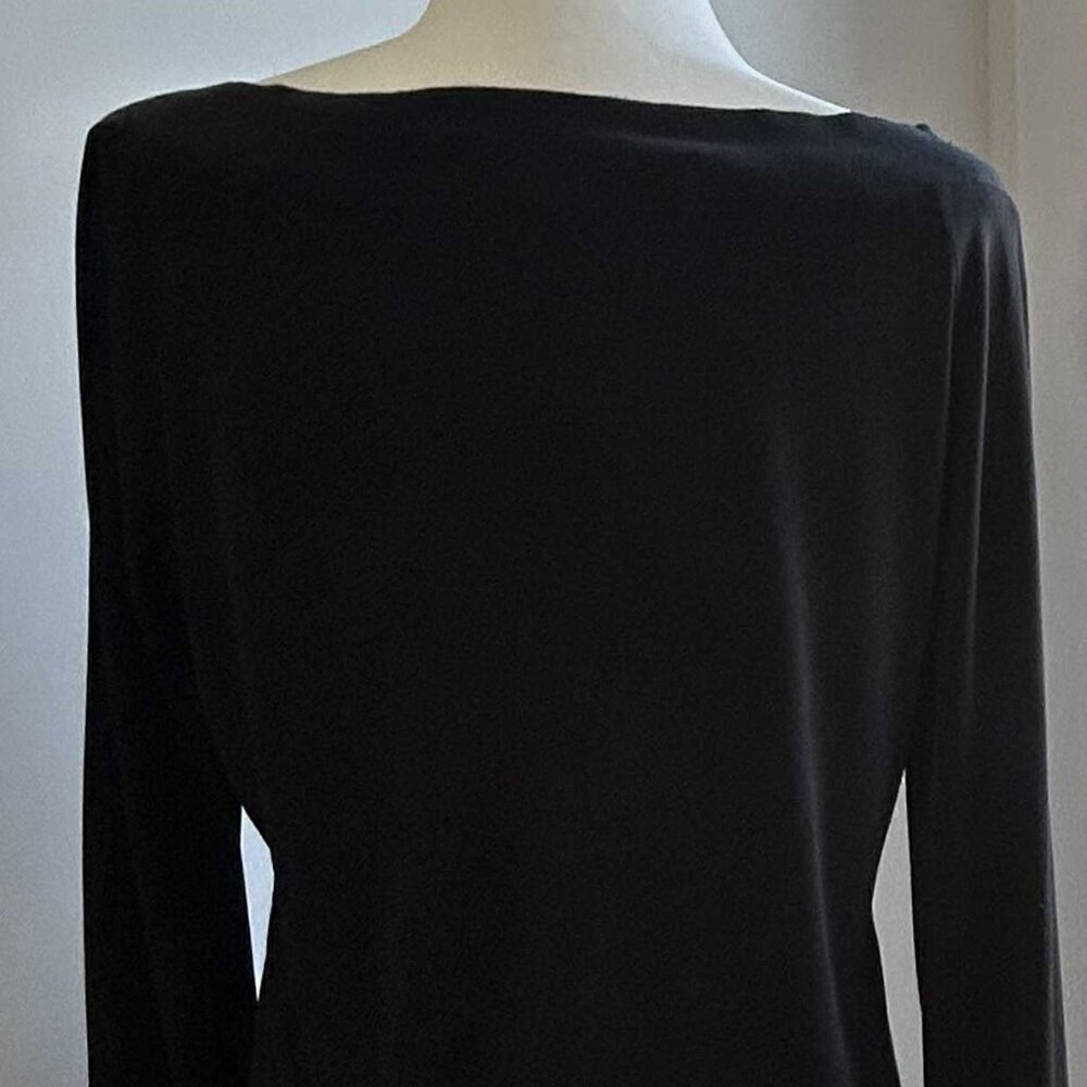 Vintage Simon Chang Black Pop Art Mesh Layered Long Sleeve Top – US M - Picture 10 of 13